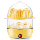 220V Multifunctional Electric Boiler Double Layers Egg Cooker Mini Steamer Poacher Kitchen Cooking Breakfast hine