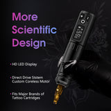 Wireless Tattoo Machine Pen Coreless Motor 2400mAh Lithium Battery with Stroke 3.5/4.0mm for Tattoo Body Artist