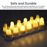 12 Pack Flameless Led Candles with Remote - 13 Colors, 7 Brightness Levels, 4 Modes, USB Operated Cordless Fake Candles