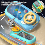 Racing Car Electronic Adventure Game Steering Wheel Driving Toy Children Simulation Vehicles With Music Sound For Kids Gift/Xmas
