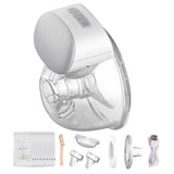 Bebebao Wearable Electric Pump Hands Free Breast Cup 8oz/240ml BPA-free 3 Modes 10 Suction Levels for Breastfeeding