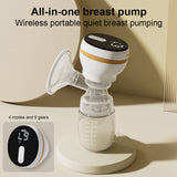 Integrated Electric Hands Free Breast Pump for Breastfeeding 4 Modes & 9 Adjustable Levels Low Noise