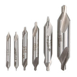 6 PCS HSS Combined Center Drills Bit Set Countersink 60 Degree Angle 5/3/2.5/2/1.5/1 mm