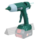 100W Cordless with 10pcs 11mm Stic Hot Melt Glue Gun for /Milwaukee/Makita/Bosch 18V Battery (No Battery)