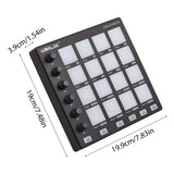 MIDI Beat Maker hine 6Assignable Knobs Note Repeat Full Level Buttons Mini Controller Pad USB for Music Production