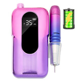 Professional Electric Nail Drill Machine 35000RPM Rechargable Cordless Nail File Machine For Acrylic Manicure Shaping Pedicure