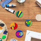 100 Piece Crafts 3.5Cm Unfinished Keychain Wooden Circles For DIY Craft Christmasdecoration