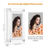 10.1 Inch WiFi Acrylic Photo Digital Picture Frame Built-in 8GB Memory for Friends Families, Frameo APP Sharing