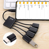 1 to 4 OTG Converter Cable Portable Data Transmission Practical Mini Charging Adapter