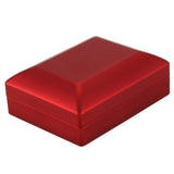 LED Lighted Necklace Box Rubber + Plush Pendant Case for Jewelry Display Wedding 's Day Gift (Red)