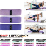 3pc/set Workout Resistance Bands For Legs And Glutes Muscle Training, Home Yoga Pilates Accessories
