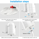 Clip Mount Stand Compatible with Infant and DXR-8 PRO Baby Monitor Camera Holder Flexible Twist Attaches Crib Cot Shees