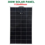 300W/600W Solar Panel Kit - PET Flexible Solar Cell Charger for 12V Battery, Ideal for Camping, RV, Car, Yacht, Boat & Marine Motorhome
