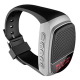 Bluetooth-Compatible Sports Music FM Radio USB Charging Bike Cycg Watches Alarm Watch Audio for Running/Hiking