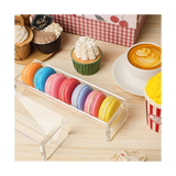 4 Pieces Clear Rectangular Cracker Holder Acrylic Serving Tray Food Display Stands for Party