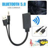 Bluetooth 5.0 Receiver USB 3.5mm Jack Stereo Audio Wireless Adapter Music HD Receiving For Car AUX Speaker