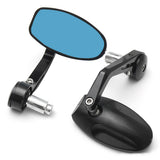 2Pcs CNC Motorcycle Bar End Black Rearview Side Mirrors for Triumph Speed Triple - Street Triple Bar End Mirrors with Tools.
