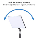 Andoer 2 Pack Photography Fill Panel 45W LED Kit 2800K-6500K with Desktop Light Stand for Video Live Streaming