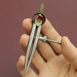 Compact Round Leg Spacing Gauge Stainless Steel Adjustable Edge Divider Compass Diy Handmade Leather Tools