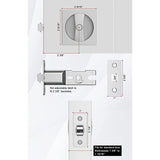 Sier Lock Satin Nickel Contemporary Privacy Square Hardware, Sliding Pocket Door Latch