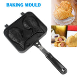 Kitchen Fish Shaped Hot Dessert Cake Maker Japanese Pancake Double Fry Pan Waffle Molds Tools