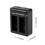 For Gopro Hero11 Black / HERO9 Black / HERO10 USB Dual Port Slot Double Battery Charger Black Action Camera Parts