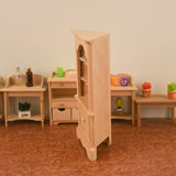1/12 Scale Dolls House Miniature Furniture Wooden Triangular Cabinet Storage For Dollhouse Decorate Accessories