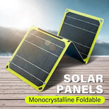 21W 40W Foldable Panel Dual USB +DC Cell Portable Folding Waterproof Solar Outdoor Mobile Power Bank Charger