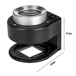 30X Scale Desktop Magnifier with 3 LED Mini Handheld Illuminated Magnifying Dual Optical Glass Jeweler Loupe