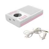FM Radio 50-108MHz Stereo Mini Radio Speaker Support Power off Memory 2 Power Supply Modes with LED Display Soft Antenna