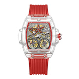 Watches men ONOLA Luxury Fashion Plastic Transparent Hollow Full Automatic Mechanical Watch for Men Waterproof Clock