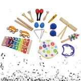 19 Pcs Orff Percussion Musical Toy Toddler Musical Instruments for Early Learnin NEW