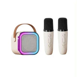 Bluetooth K12 Karaoke hine Portable 5.3 PA Speaker System with Single Dual Wireless Mic Home Family Singing Children's Gifts