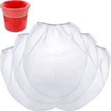 25 Pcs 5 Gallon Elastic Top Strainer Bags White Fine Mesh Paint Filter Bag for Hydroponics Painting Gardening