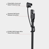 60cm Extension Cable Adapter SAE to O Ring Terminal Harness Quick Disconnect 10A Fuse for Tractor Motorcycle Trucks Cars RV