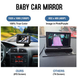 Rear Monitor 4.3'' IPS Screen Baby Car Mirror - Adjustable Wide View Angle for Infants, Kids, Pets, with Night Vision Function