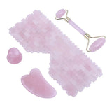 Natural crystal powder jade roller facial massage, beauty massage stick scrapping plate stone