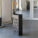 1pc Umbrella Stand, Metal Umbrella Storage Holder, Letter Hollow Elegant Umbrella Stand Home Hotel Office Umbrellas Rack
