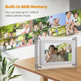 10.1 Inch WiFi Acrylic Photo Digital Picture Frame Built-in 8GB Memory for Friends Families, Frameo APP Sharing