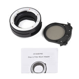 EF-EOSR PRO Adapter AF Camera Ring ND Filter Electronic Aperture Control for EF/EF-S Lens to Canon EOS RP/R5/R6/R3