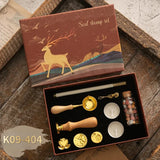 Set Vintage Kit Wedding Invitation Postcard Seag Wax Beads Seal Stamp Melting Gift Packing Box