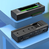M.2 Nvme SSD Case Dual Bay Docking Station Support UASP Type-C 10Gpbs Clone Duplicator 2.5/3.5inch SATA HDD Enclosure