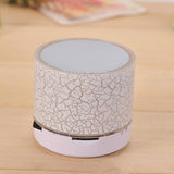 A9 Colorful Mini Portable Speaker Bluetooth Wireless Car Audio Dazzling Crack LED Lights Stereo Subwoofer USB Charging Wireless Music Player
