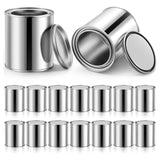 16 Pack Empty Metal Cans With Lids - 0.84 Pint, Small Can, Multipurpose Pail. Uned