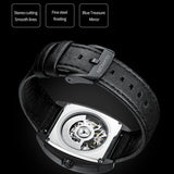 GUANQIN New Mechanical Hollowed out Dial Men's Watches 50M Waterproof Luxury Watch For Men Leather Strap Sapphire Wristwatch Men