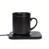 2pcs Coffee Mug Warmer And 350ml Ceramic Cups, Both Smart Insulation And Mobile Phone Wireless Charging