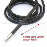 DS18b20 Sensor 0.56" LED Digital Thermometer -55 ~+125C Temperature Meter DC 12V 24V CAR Fish Tank Water Air Indoor Outdoor