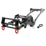 LCG Carbon Fiber Chassis Kit Frame Rail Skid Plate Gearbox Bumper Set For SCX10 1/10 RC Crawler Car DIY Upgrades Replacement