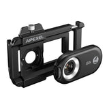 APEXEL APL-MS150 150X Mobile Microscope Lens LED/ UV Lights Built-in CPL Filter Battery with Universal Phone Clip