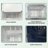 Electric Household Desktop Ice Maker Equipment for Milk Tea Shops